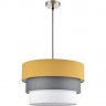 Подвесной светильник LUMION ILAIDA MODERNI LN25 Е27 3*60W 220V никель/желтый/серый/белый, металл/текстиль 8038/3